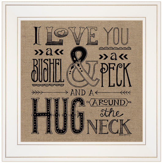 Hugs Around the Neck 1 White Framed Print Wall Art - Homeroots