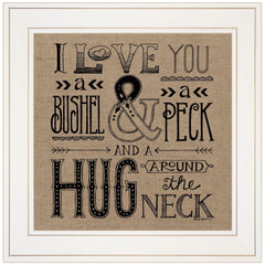 Hugs Around the Neck 1 White Framed Print Wall Art - Homeroots