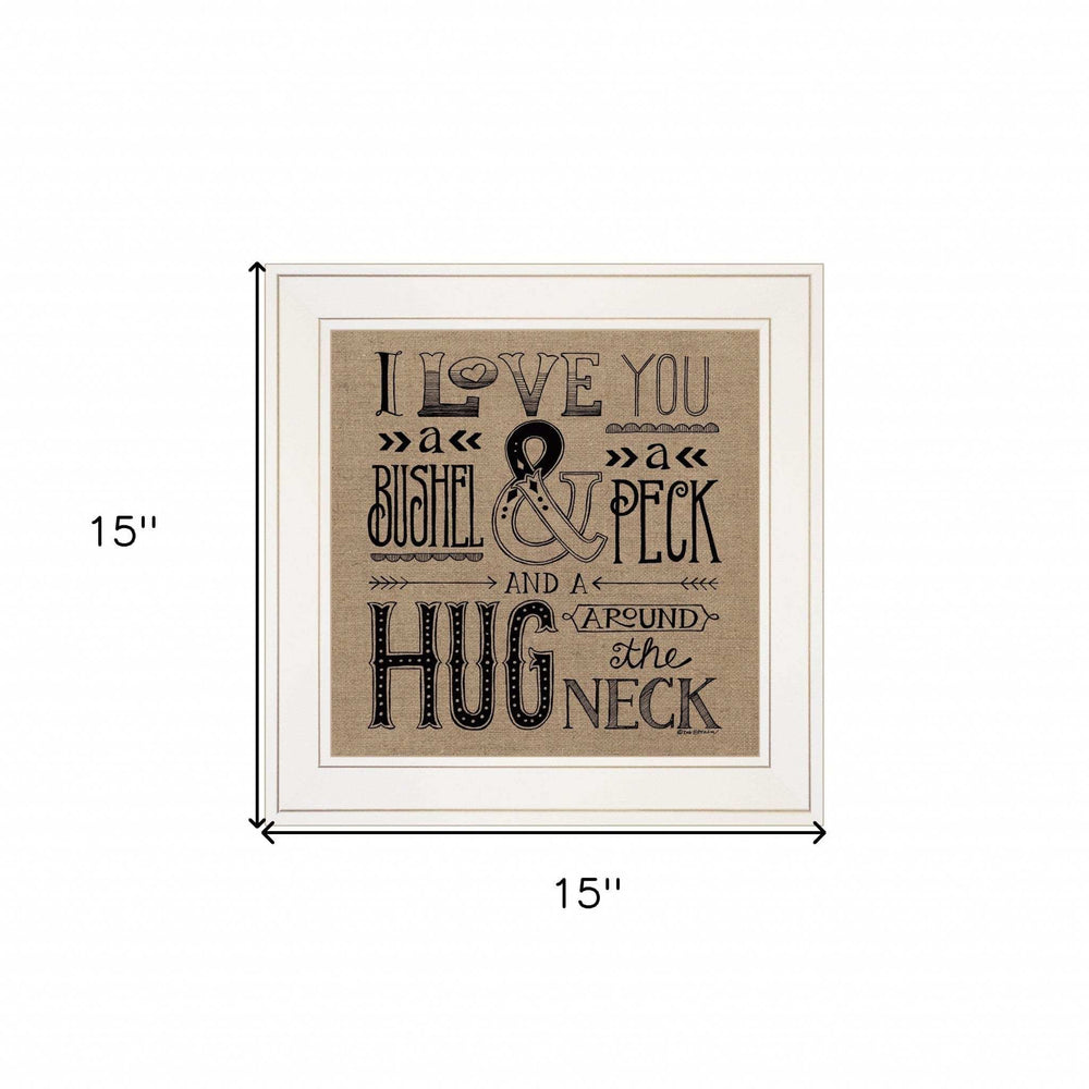 Hugs Around the Neck 1 White Framed Print Wall Art - Homeroots - Flyclothing LLC