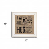 Hugs Around the Neck 1 White Framed Print Wall Art - Homeroots