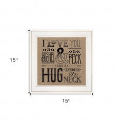 Hugs Around the Neck 1 White Framed Print Wall Art - Homeroots