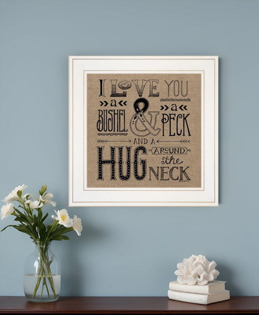 Hugs Around the Neck 1 White Framed Print Wall Art - Homeroots
