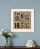 Hugs Around the Neck 1 White Framed Print Wall Art - Homeroots