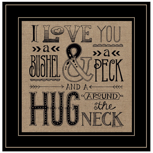Hugs Around the Neck 2 Black Framed Print Wall Art - Homeroots