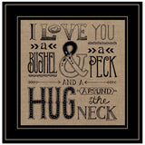 Hugs Around the Neck 2 Black Framed Print Wall Art - Homeroots