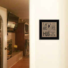 Hugs Around the Neck 2 Black Framed Print Wall Art - Homeroots