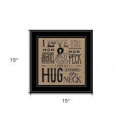 Hugs Around the Neck 2 Black Framed Print Wall Art - Homeroots