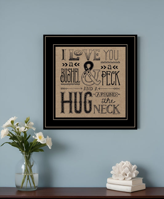 Hugs Around the Neck 2 Black Framed Print Wall Art - Homeroots