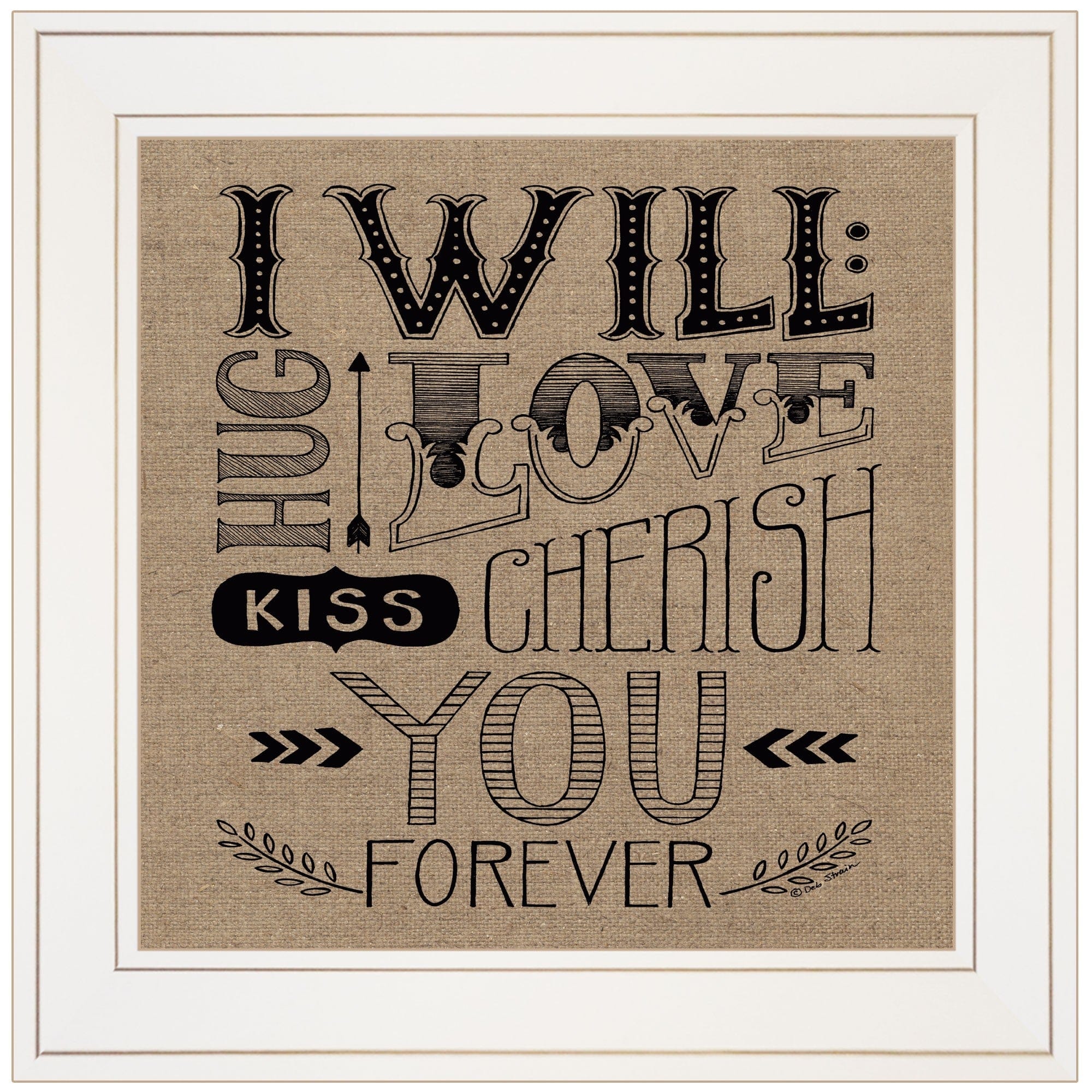 Forever 1 White Framed Print Wall Art - Homeroots
