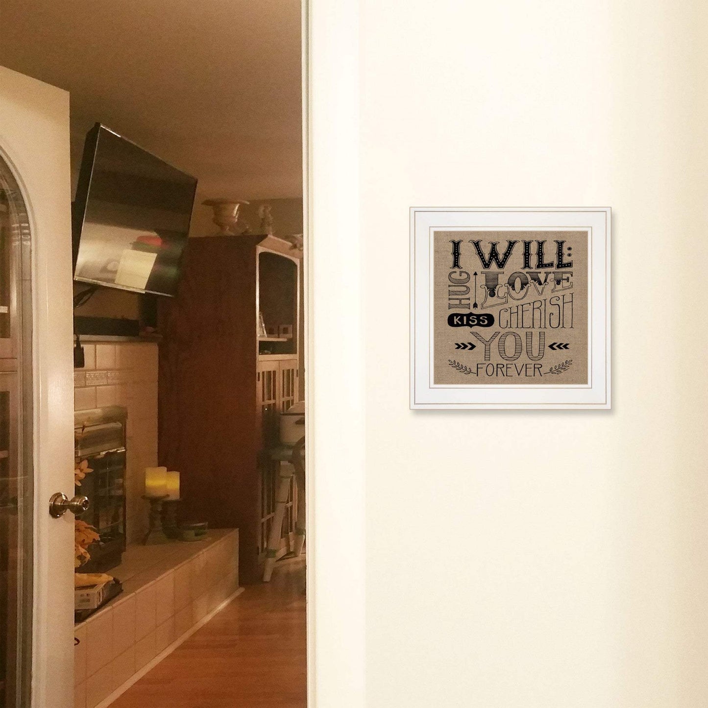 Forever 1 White Framed Print Wall Art - Homeroots - Flyclothing LLC