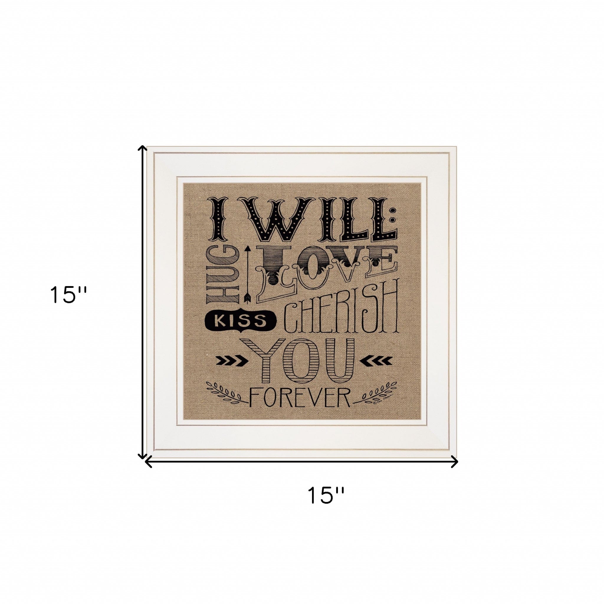 Forever 1 White Framed Print Wall Art - Homeroots