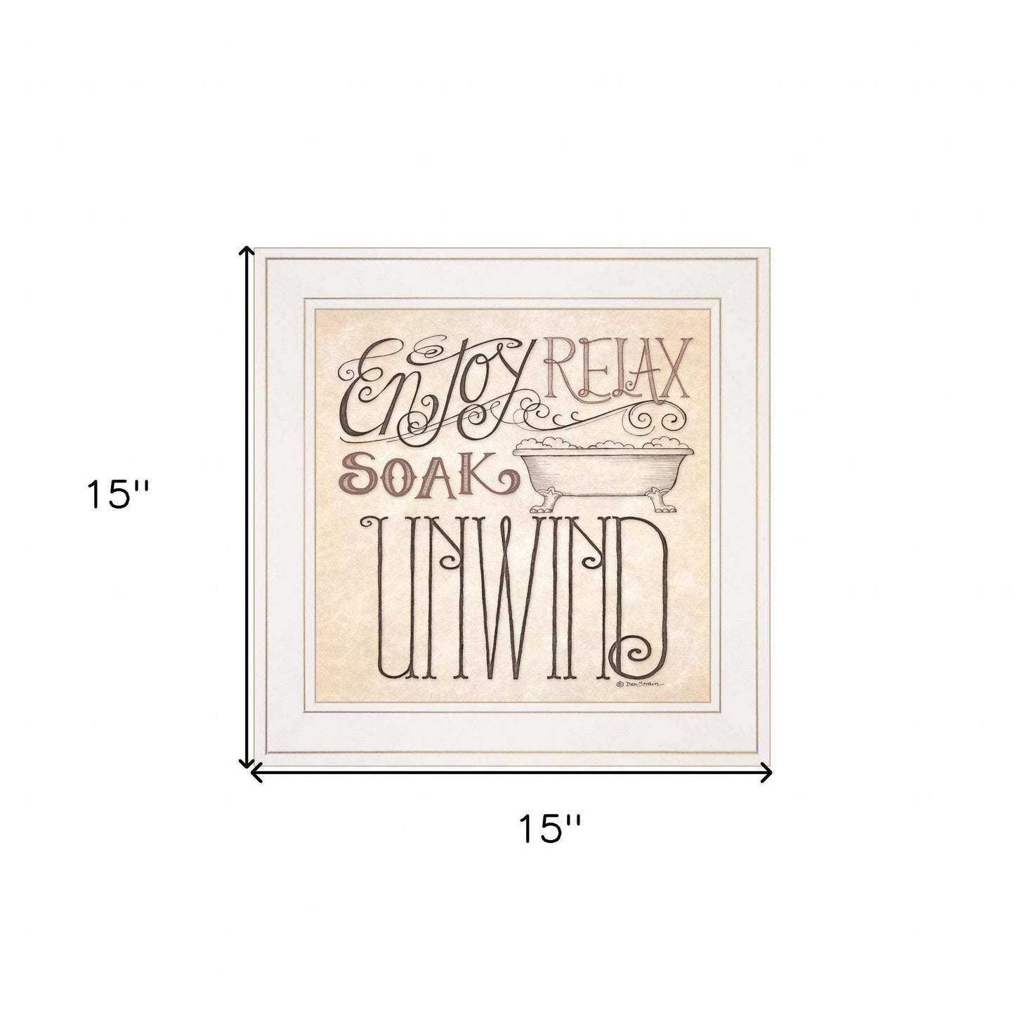 Soak and Relax 2 White Framed Print Bathroom Wall Art - Homeroots - Flyclothing LLC