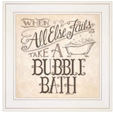 When All Else Fails 2 White Framed Print Bathroom Wall Art - Homeroots - Flyclothing LLC