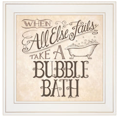 When All Else Fails 2 White Framed Print Bathroom Wall Art