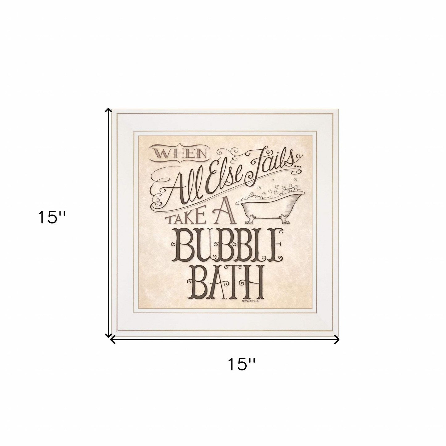 When All Else Fails 2 White Framed Print Bathroom Wall Art - Homeroots - Flyclothing LLC