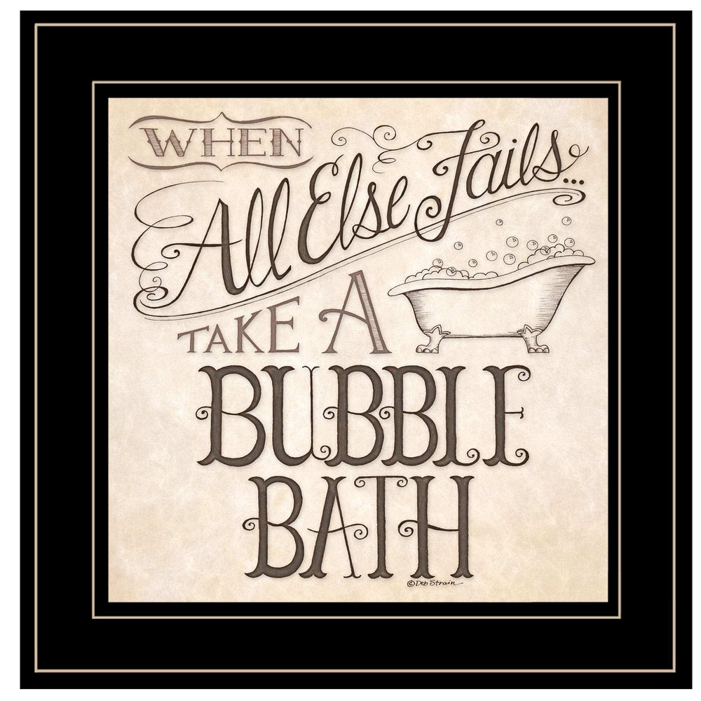 When All Else Fails 3 Black Framed Print Bathroom Wall Art - Homeroots - Flyclothing LLC