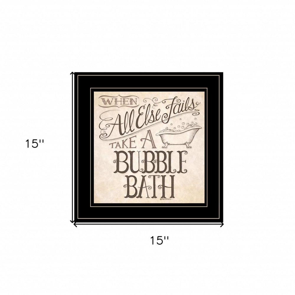 When All Else Fails 3 Black Framed Print Bathroom Wall Art - Homeroots - Flyclothing LLC
