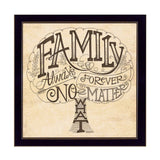 Family Always and Forever Black Framed Print Wall Art - Homeroots