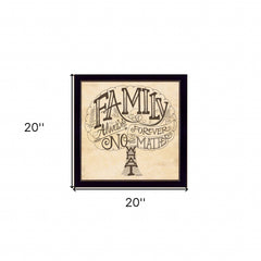 Family Always and Forever Black Framed Print Wall Art - Homeroots