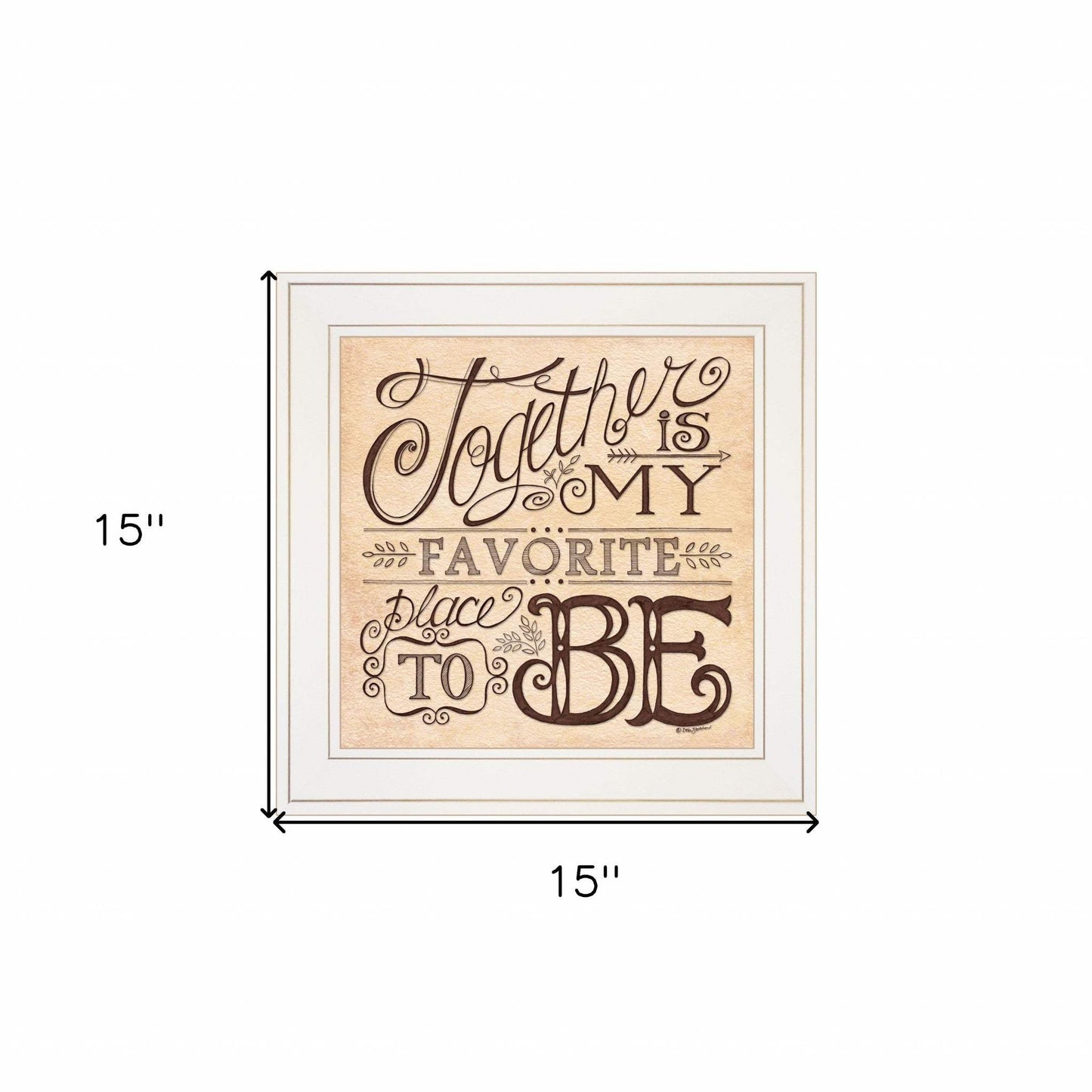 Together 2 White Framed Print Wall Art - Homeroots - Flyclothing LLC