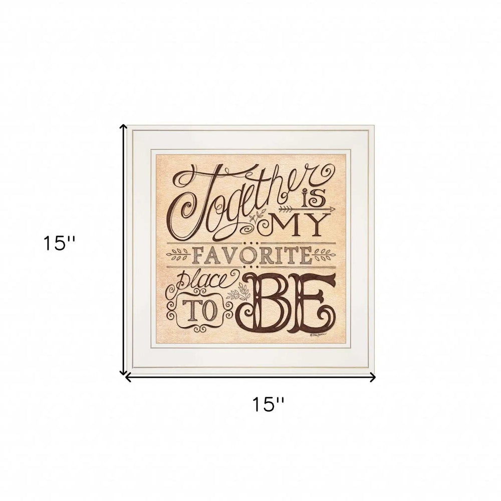 Together 2 White Framed Print Wall Art - Homeroots - Flyclothing LLC