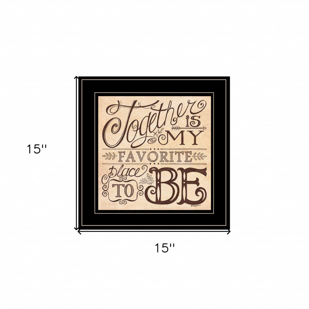 Together 3 Black Framed Print Wall Art - Homeroots - Flyclothing LLC