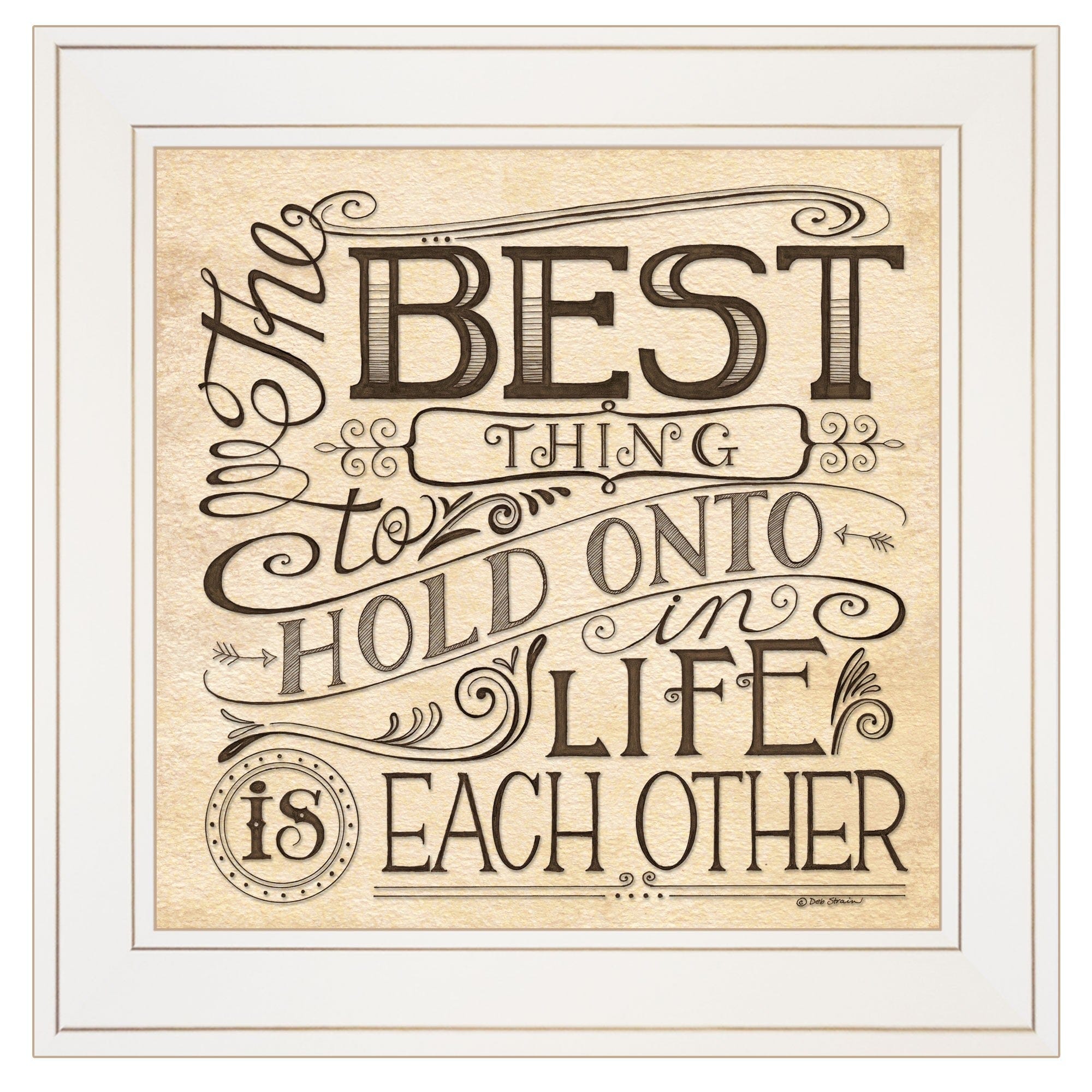 Each Other 2 White Framed Print Wall Art - Homeroots