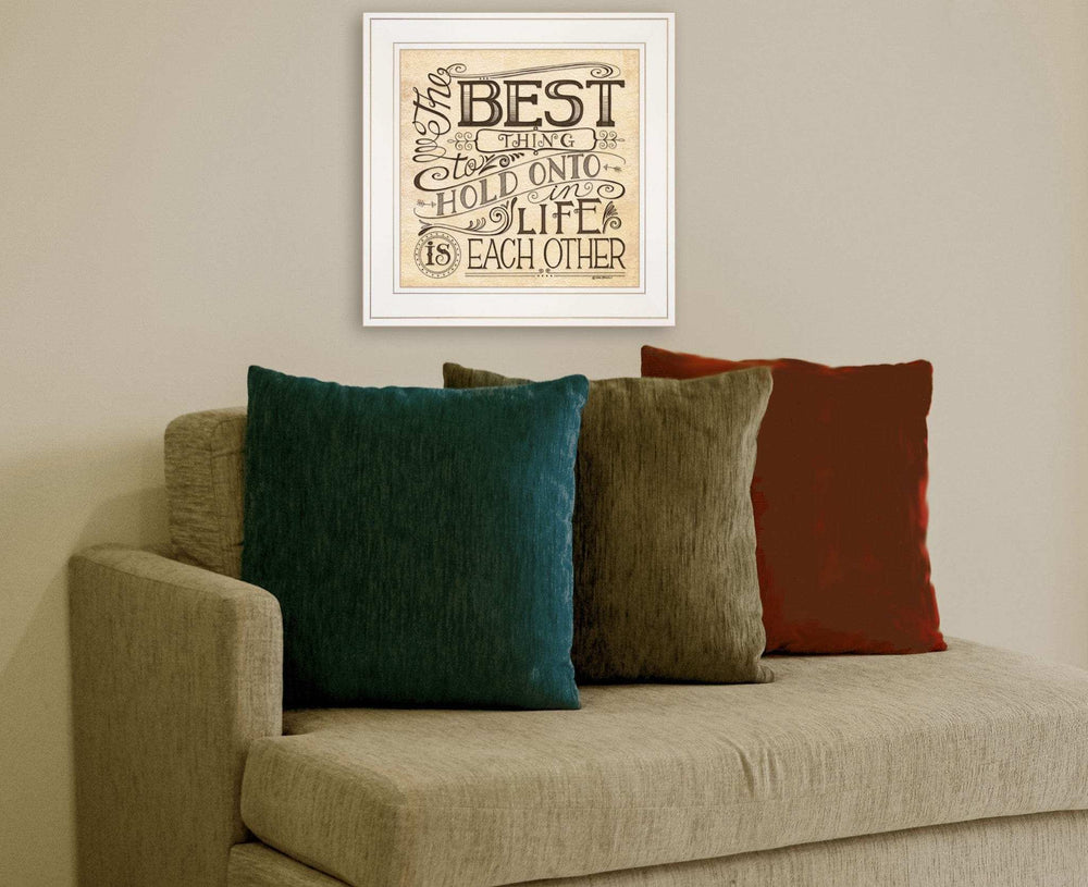 Each Other 2 White Framed Print Wall Art - Homeroots - Flyclothing LLC