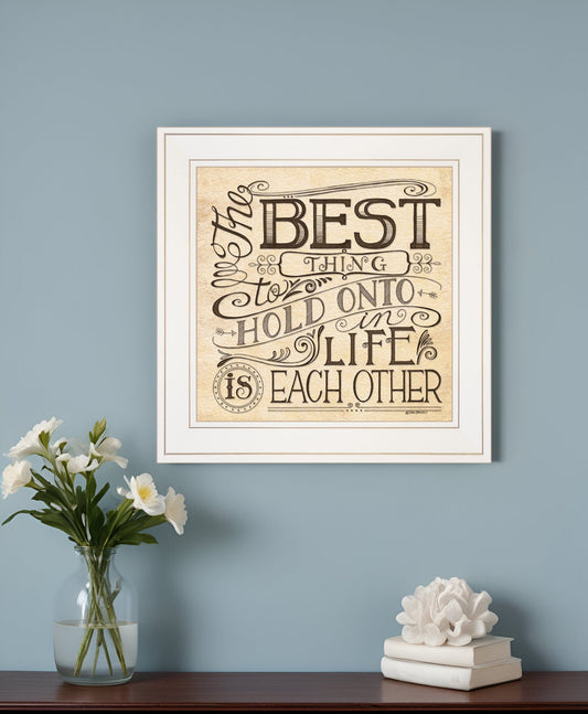 Each Other 2 White Framed Print Wall Art - Homeroots
