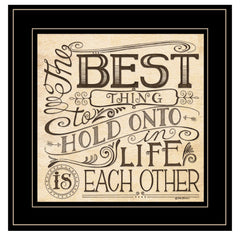 Each Other 3 Black Framed Print Wall Art - Homeroots
