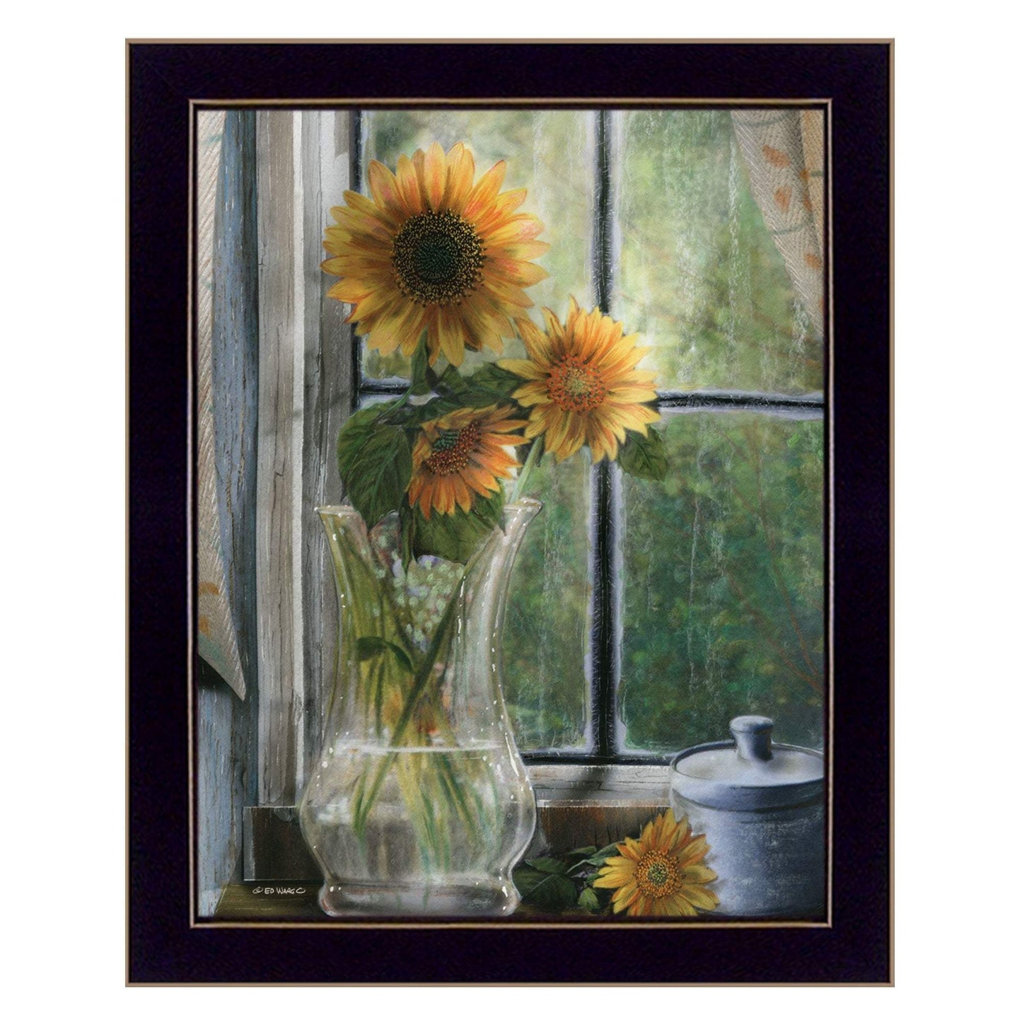 Morning Flower 1 Black Framed Print Wall Art - Homeroots - Flyclothing LLC