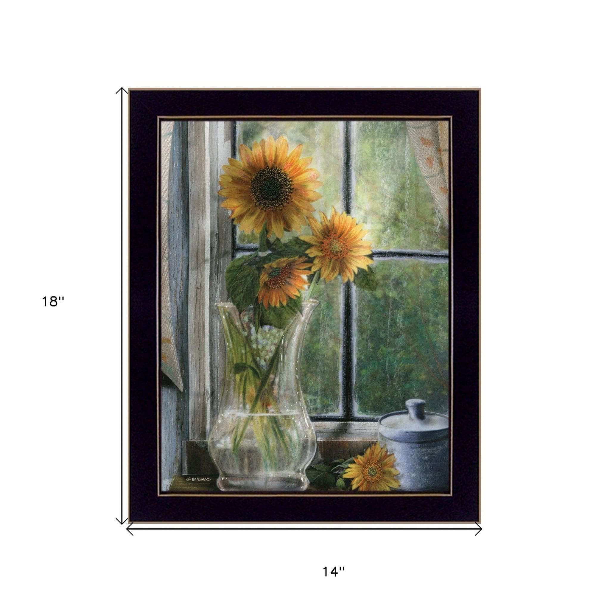 Morning Flower 1 Black Framed Print Wall Art - Homeroots