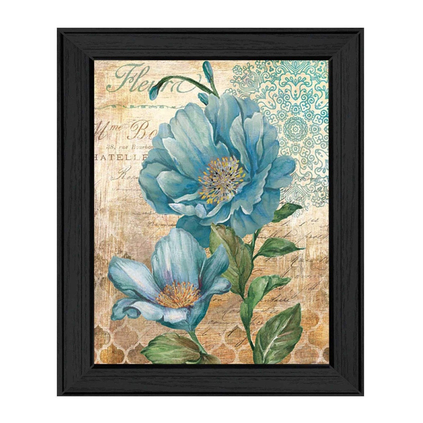 Paris Blue I Black Framed Print Wall Art - Homeroots - Flyclothing LLC