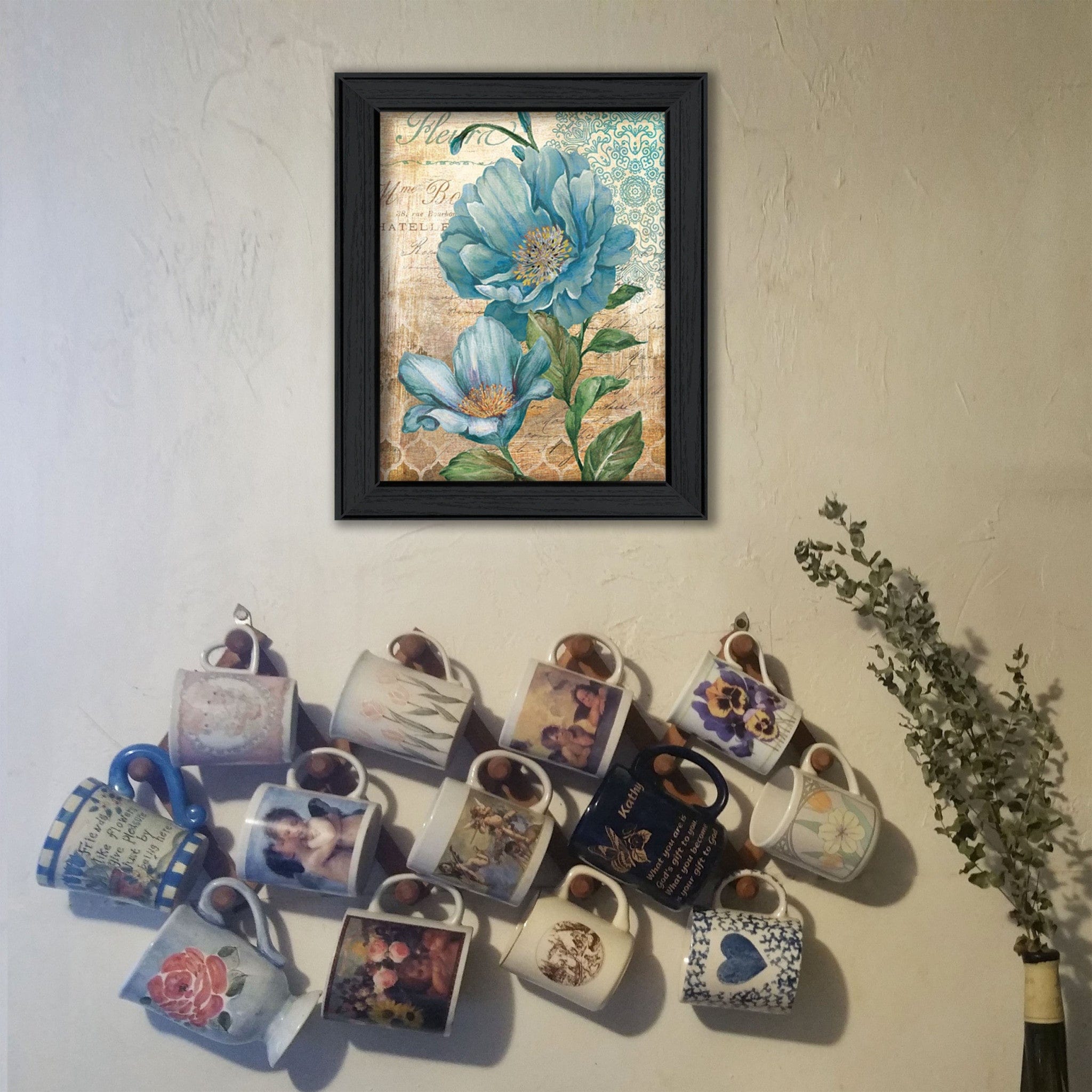 Paris Blue I Black Framed Print Wall Art - Homeroots
