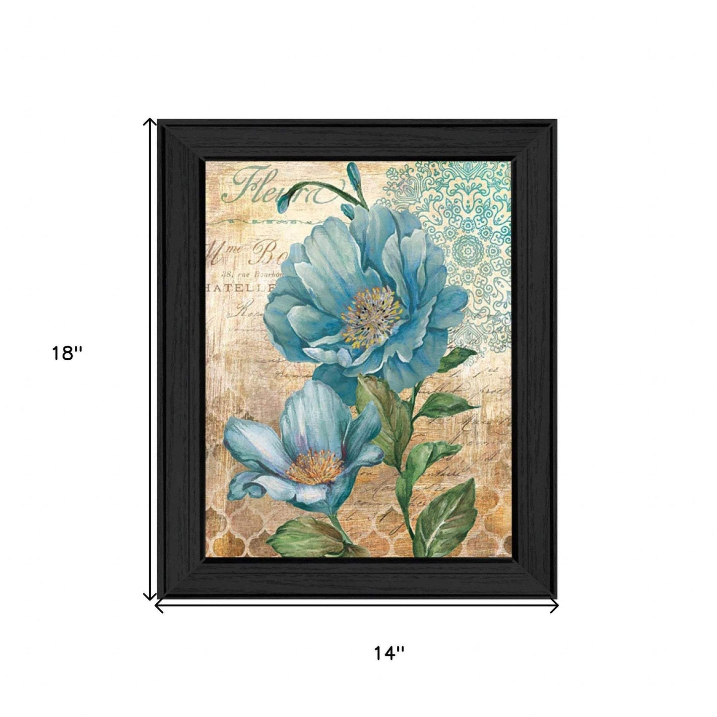 Paris Blue I Black Framed Print Wall Art - Homeroots - Flyclothing LLC