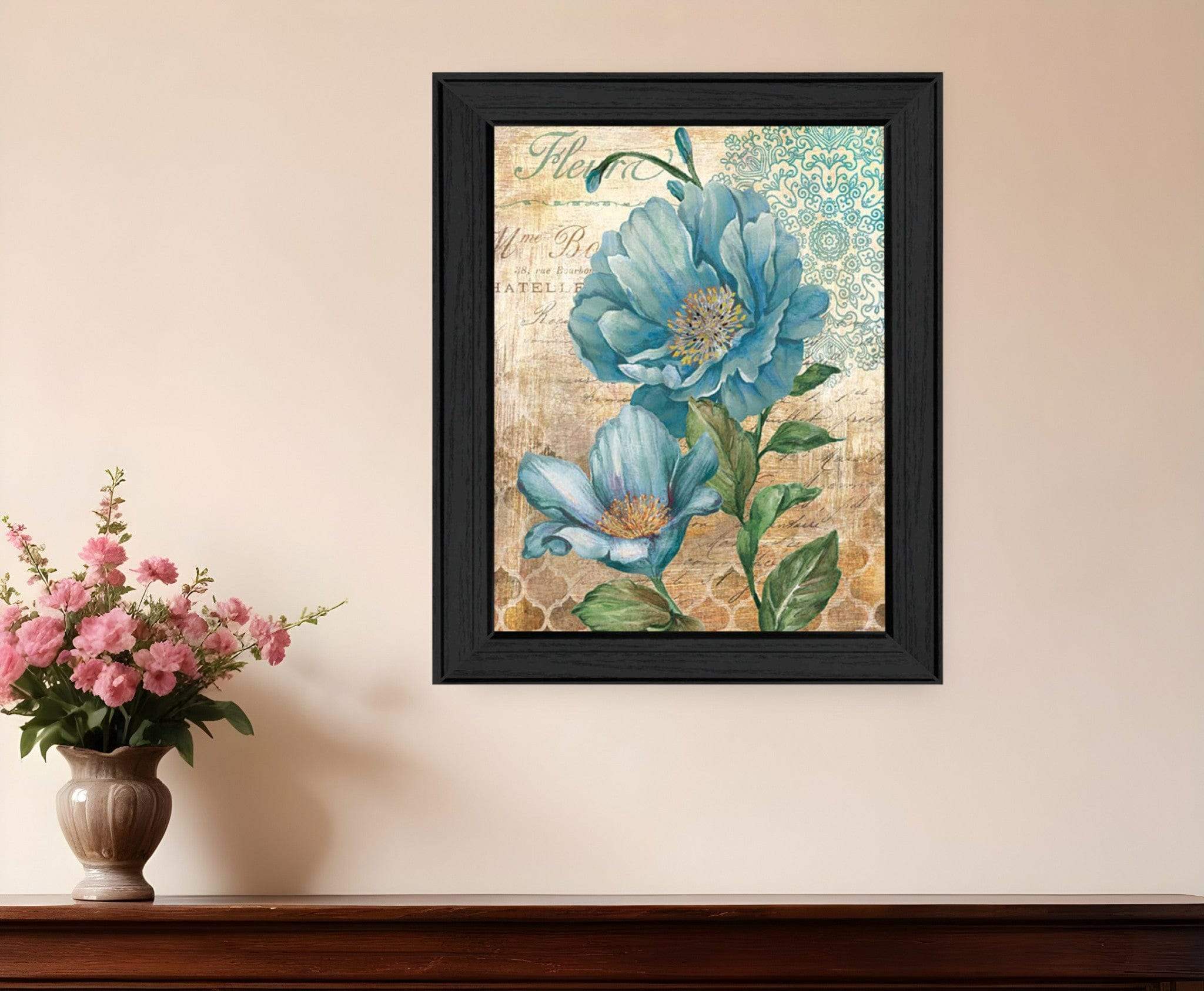 Paris Blue I Black Framed Print Wall Art - Homeroots - Flyclothing LLC