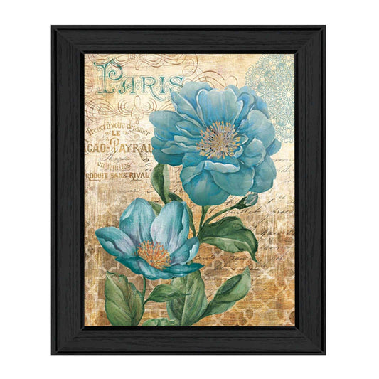Paris Blue II Black Framed Print Wall Art - Homeroots