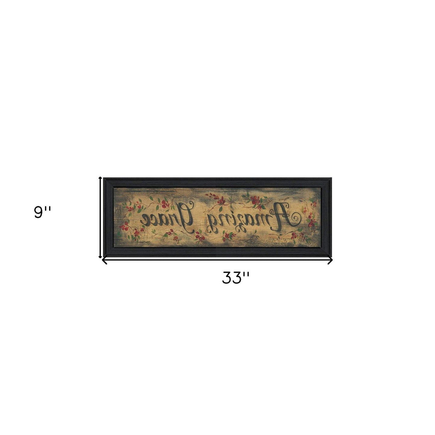 Amazing Grace 10 Black Framed Print Wall Art - Homeroots - Flyclothing LLC