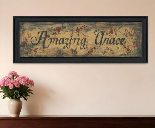 Amazing Grace 10 Black Framed Print Wall Art - Homeroots