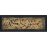 Amazing Grace Floral Black Framed Print Wall Art - Homeroots - Flyclothing LLC