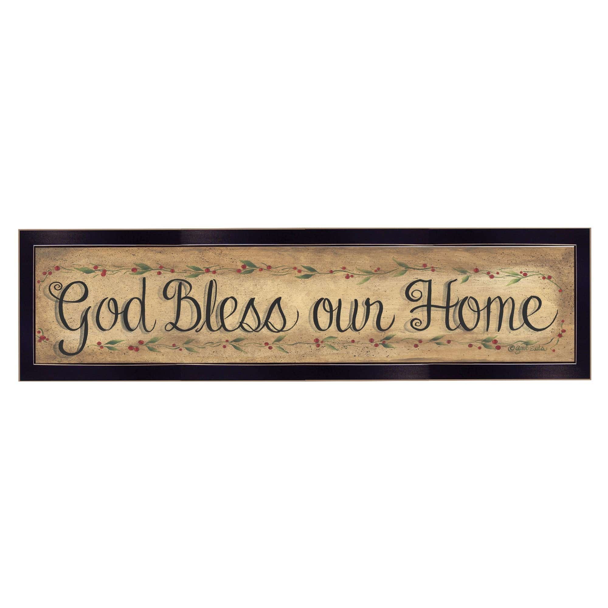 God Bless Our Home 1 Black Framed Print Wall Art - Homeroots