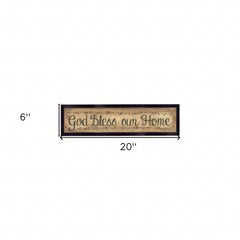 God Bless Our Home 1 Black Framed Print Wall Art - Homeroots