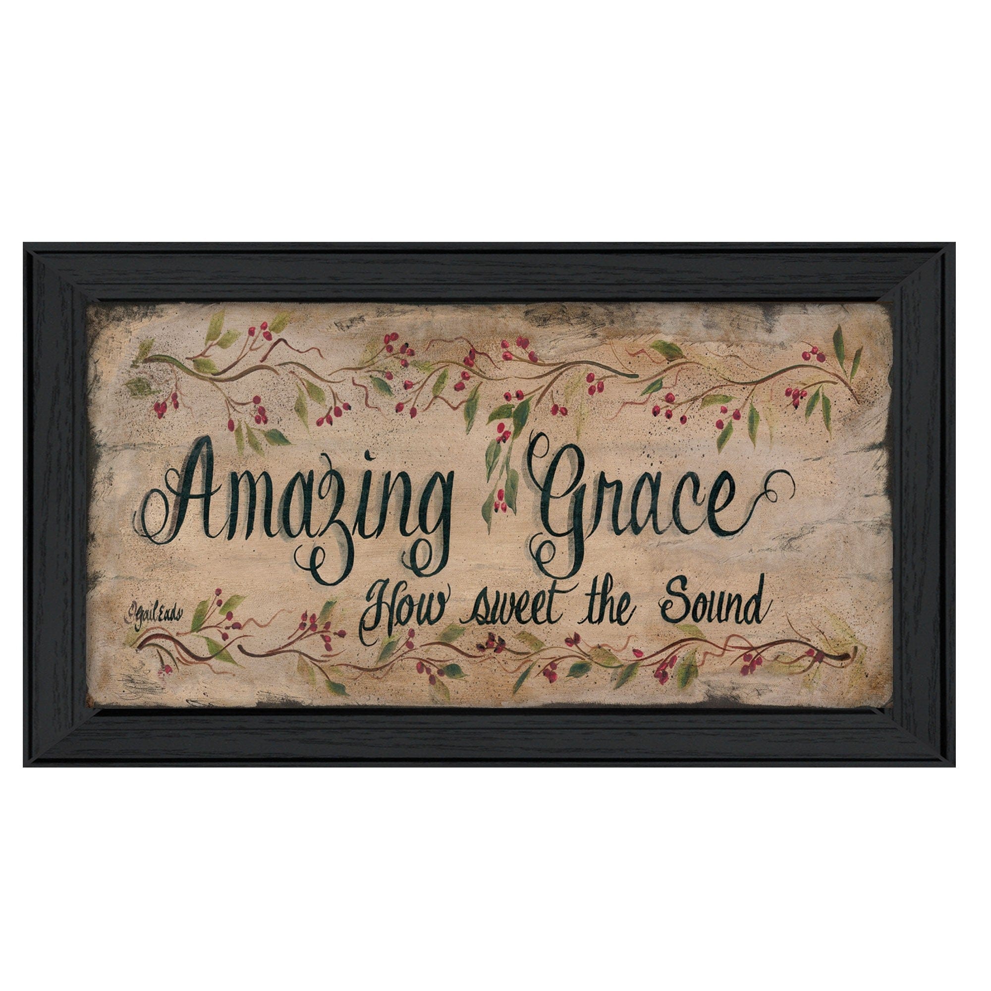 Amazing Grace 2 Black Framed Print Wall Art - Homeroots