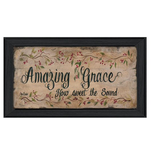 Amazing Grace 2 Black Framed Print Wall Art - Homeroots