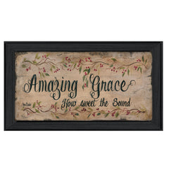 Amazing Grace 2 Black Framed Print Wall Art - Homeroots