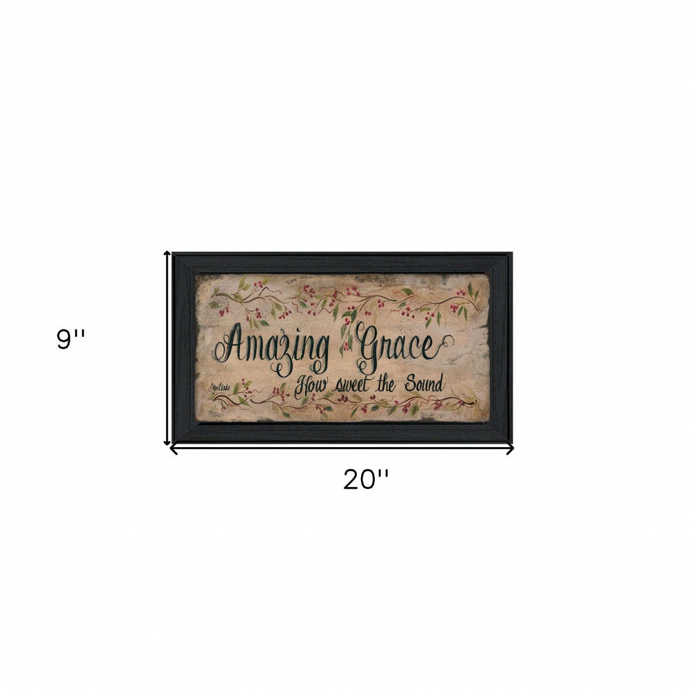 Amazing Grace 2 Black Framed Print Wall Art - Homeroots - Flyclothing LLC