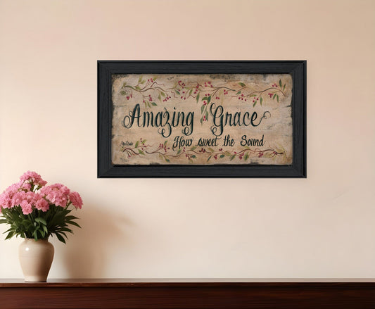 Amazing Grace 2 Black Framed Print Wall Art - Homeroots