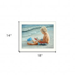 In the Sand White Framed Print Wall Art - Homeroots