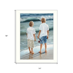 Going Fishing White Framed Print Wall Art - Homeroots