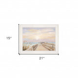 Ponce Inlet Jetty Sunrise 2 White Framed Print Wall Art - Homeroots - Flyclothing LLC